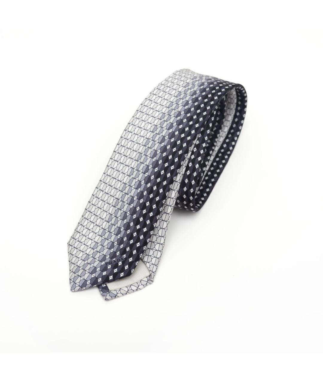 PRADA Серый шелковый галстук, фото 2