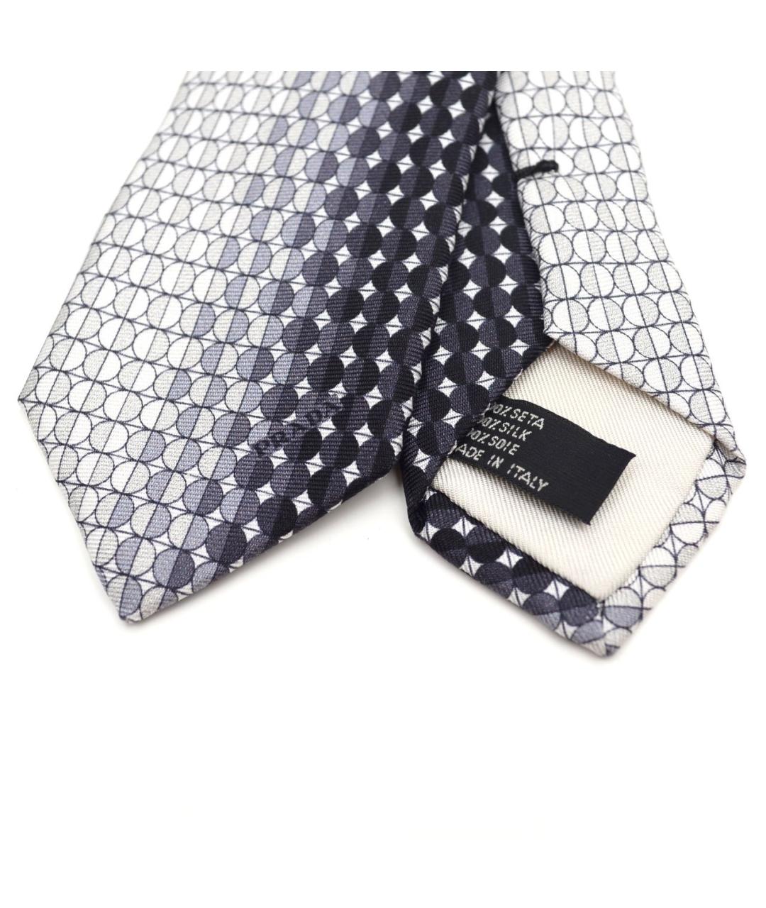 PRADA Серый шелковый галстук, фото 3