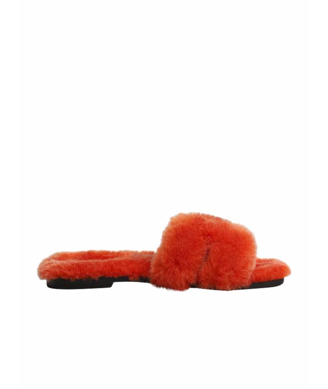 HERMES Оранжевое шлепанцы, фото 1