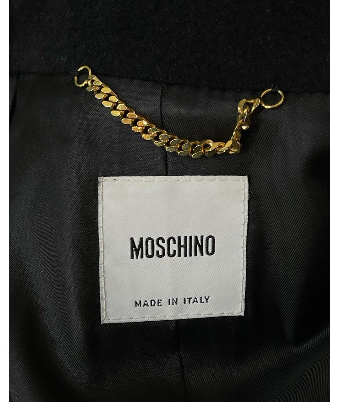 MOSCHINO Черное шерстяное пальто, фото 6