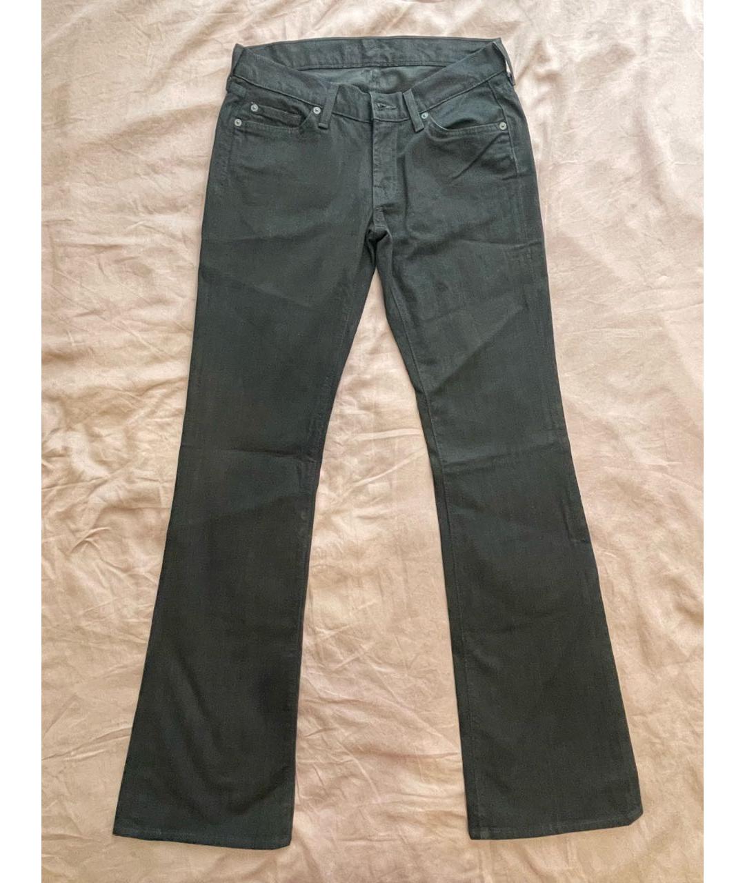 7 FOR ALL MANKIND Черные хлопко-эластановые прямые джинсы, фото 7