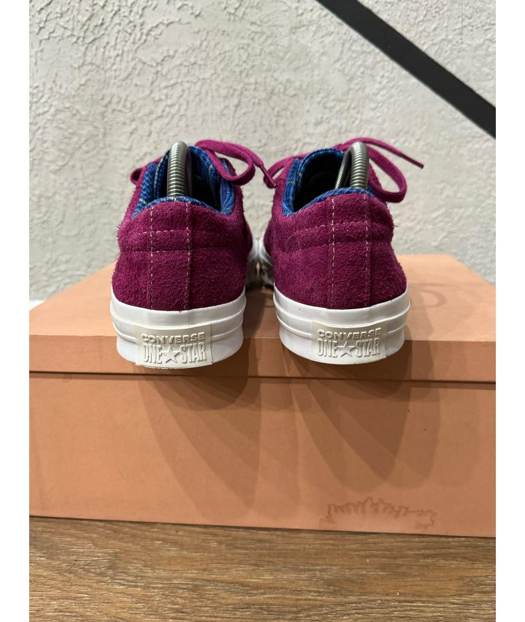 CONVERSE Фиолетовые замшевые низкие кроссовки / кеды, фото 5