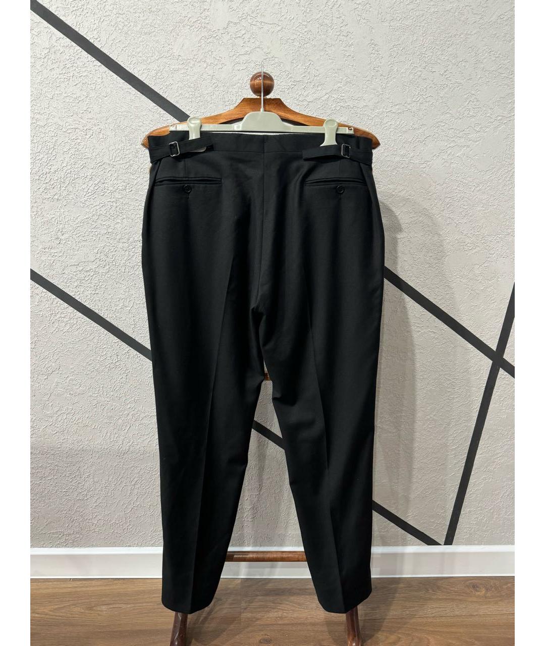 POLO RALPH LAUREN Черные шерстяные классические брюки, фото 5