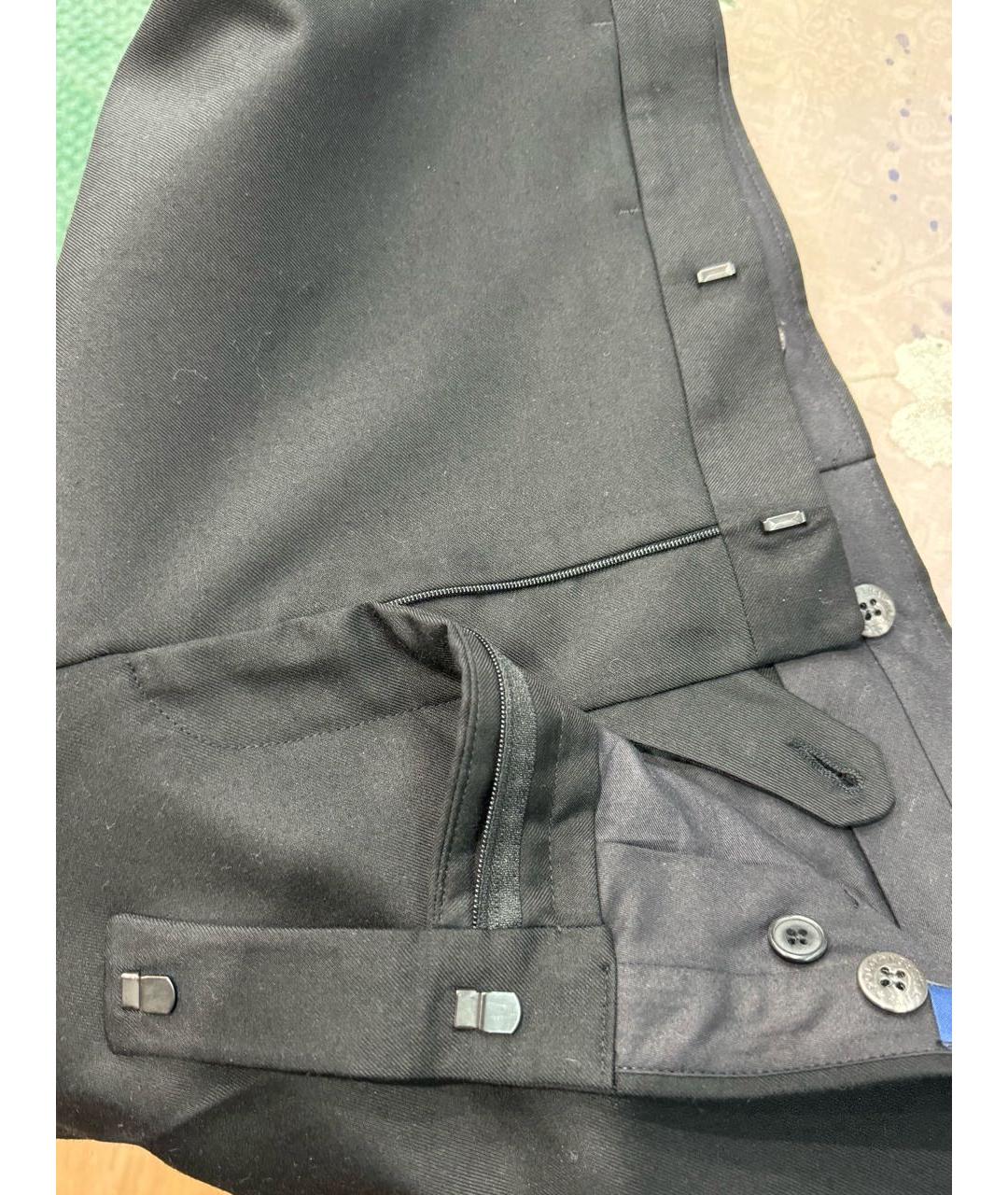 POLO RALPH LAUREN Черные шерстяные классические брюки, фото 6