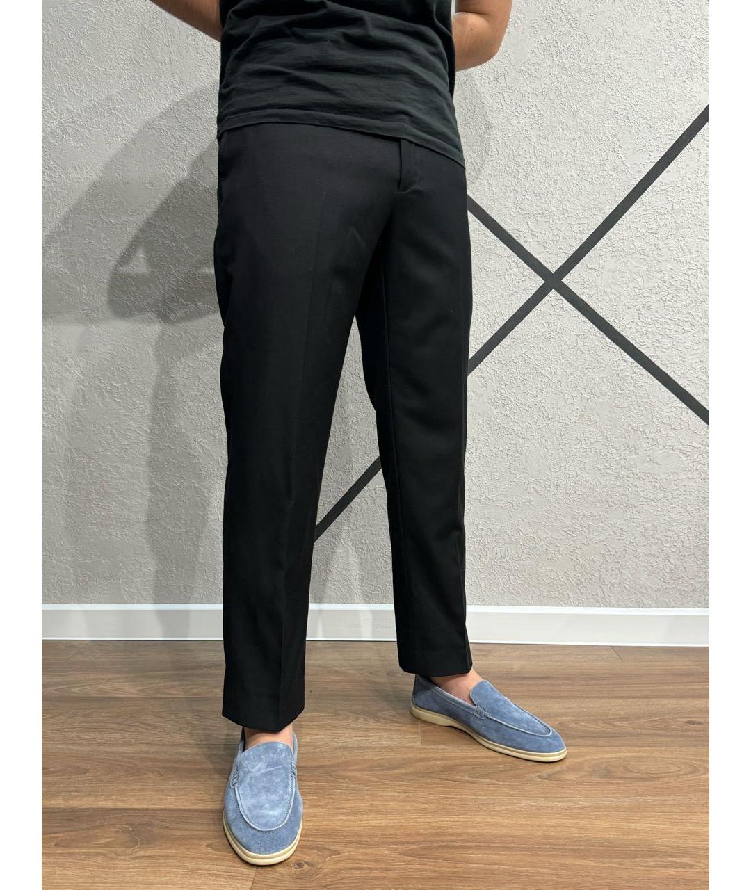 POLO RALPH LAUREN Черные шерстяные классические брюки, фото 2