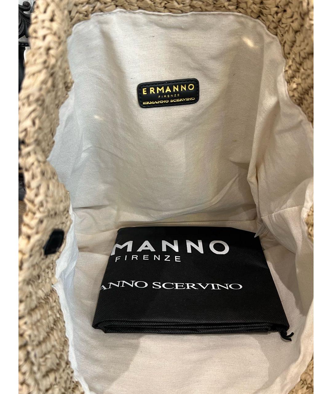 ERMANNO SCERVINO Бежевая пляжная сумка, фото 4