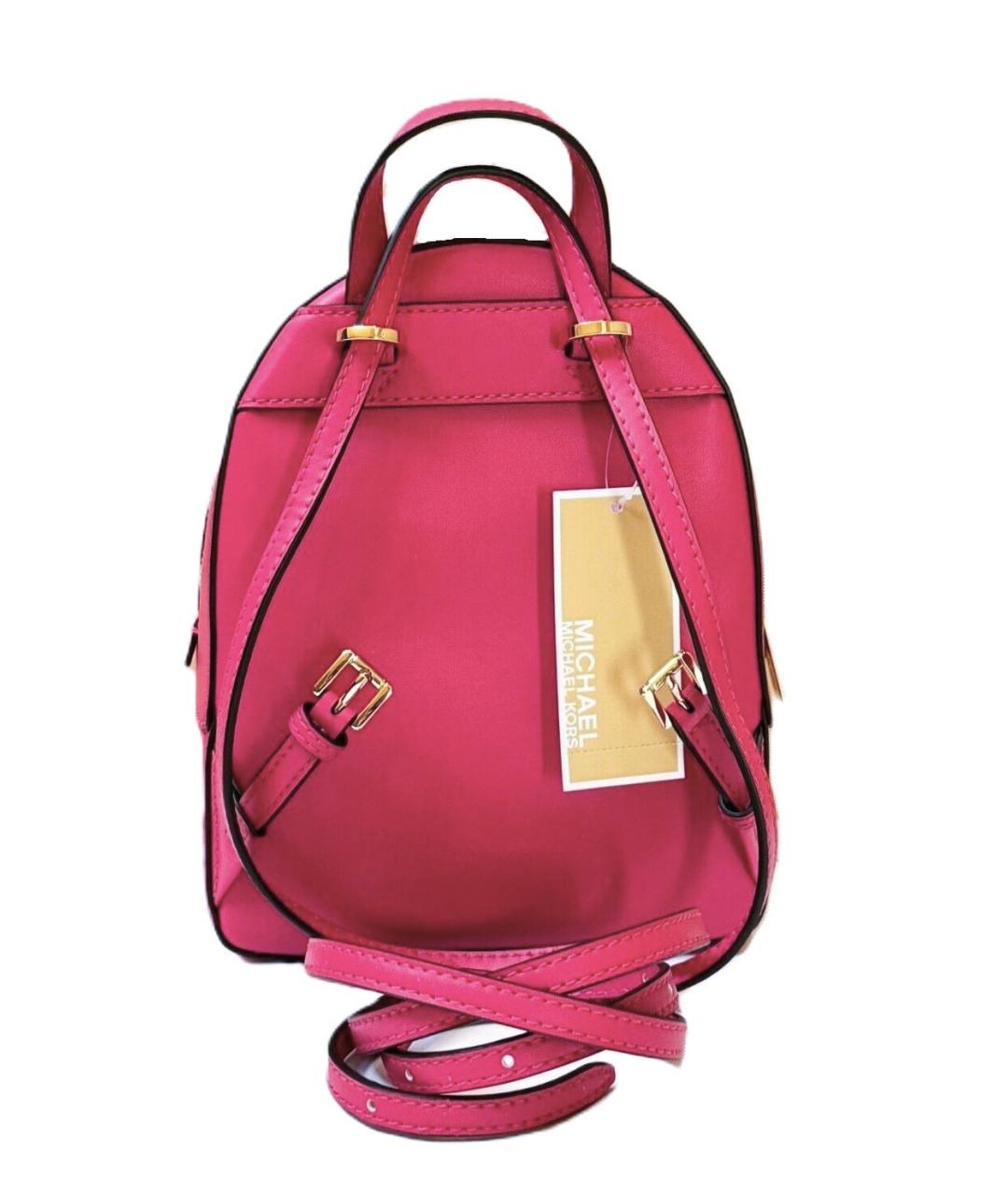 MICHAEL KORS Розовый кожаный рюкзак, фото 4