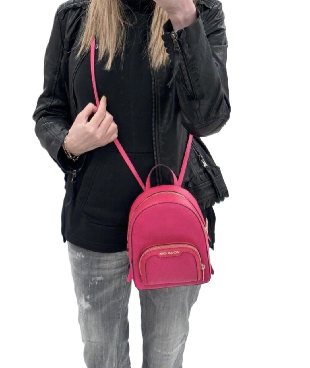 MICHAEL KORS Розовый кожаный рюкзак, фото 9
