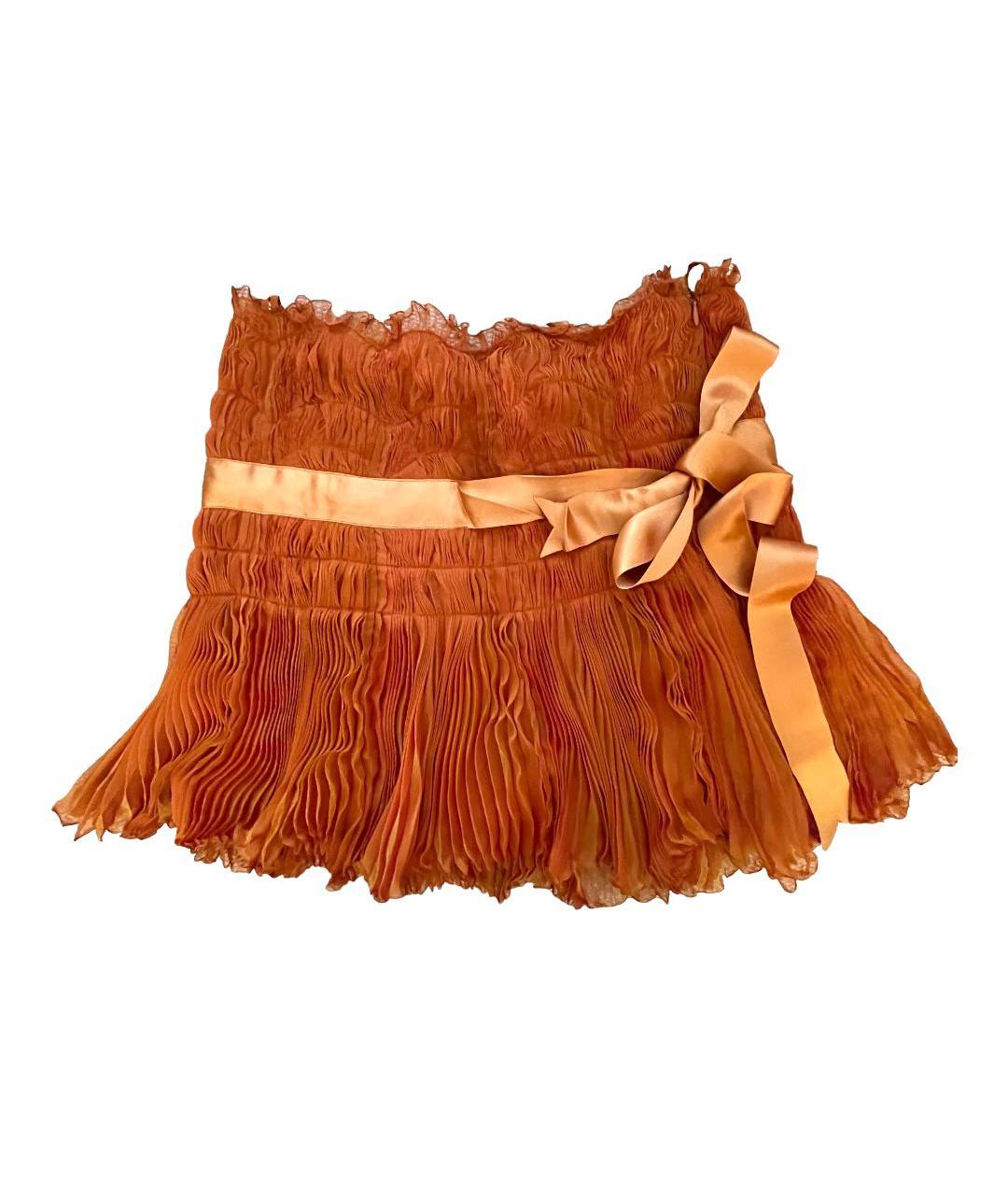 CHRISTIAN DIOR Мульти шелковая юбка мини, фото 1