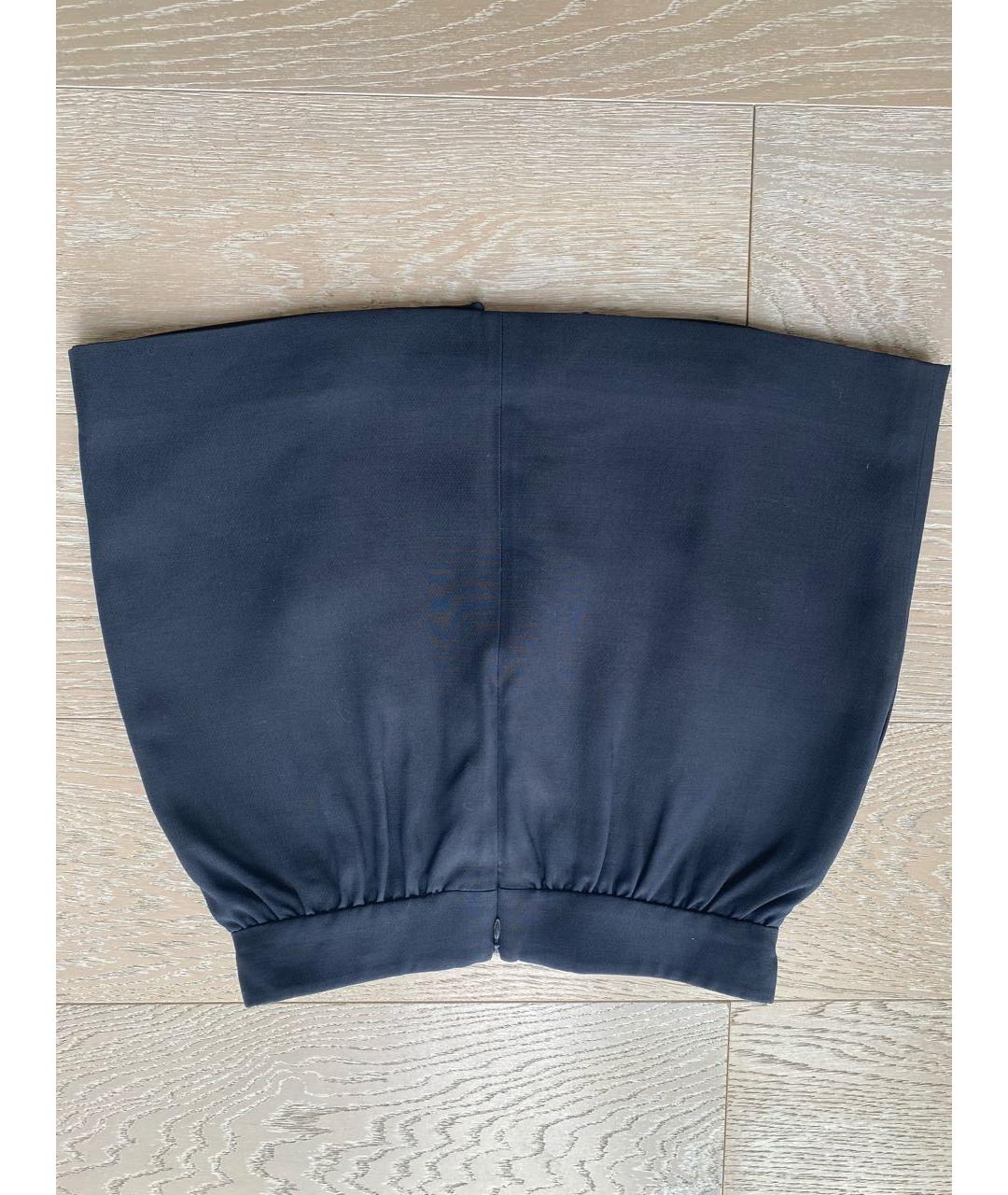 VALENTINO Черная шелковая юбка мини, фото 2
