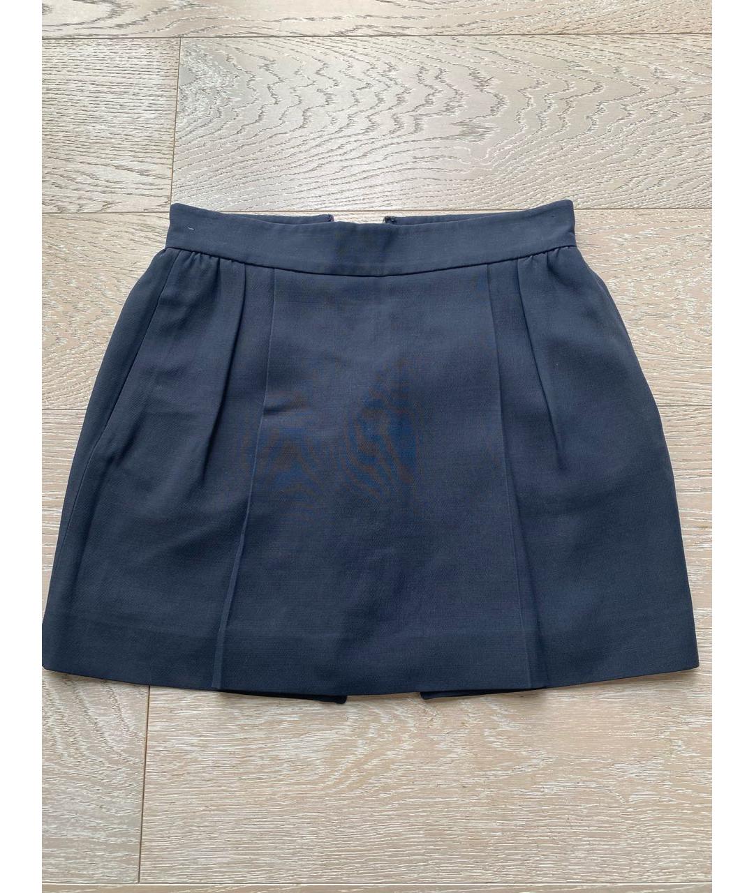 VALENTINO Черная шелковая юбка мини, фото 5