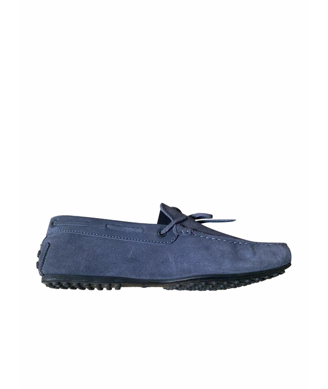 TOD'S Темно-синие замшевые туфли, фото 1