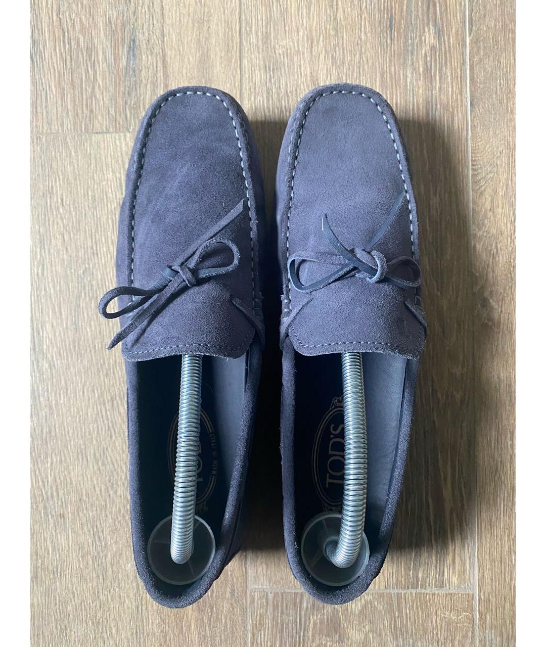 TOD'S Темно-синие замшевые туфли, фото 3
