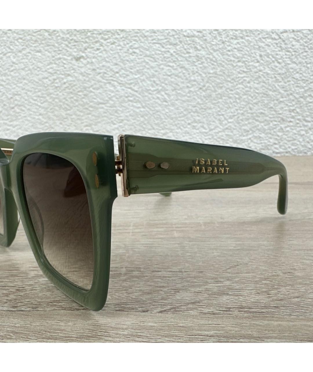 ISABEL MARANT Зеленые пластиковые солнцезащитные очки, фото 3