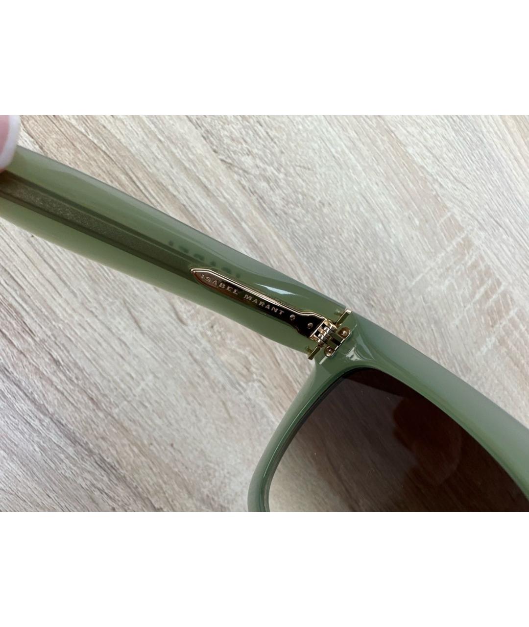 ISABEL MARANT Зеленые пластиковые солнцезащитные очки, фото 8