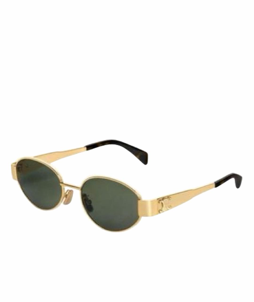 CELINE PRE-OWNED Золотые металлические солнцезащитные очки, фото 10