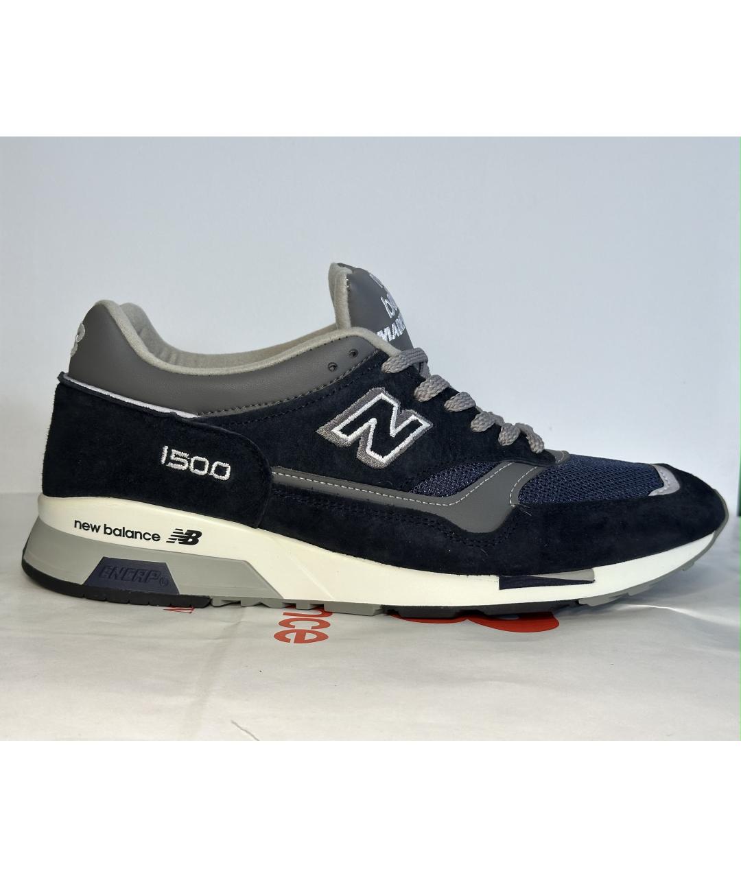 NEW BALANCE Темно-синие замшевые низкие кроссовки / кеды, фото 6