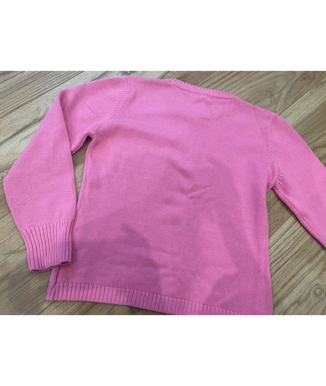 BURBERRY Розовый хлопковый джемпер / свитер, фото 2