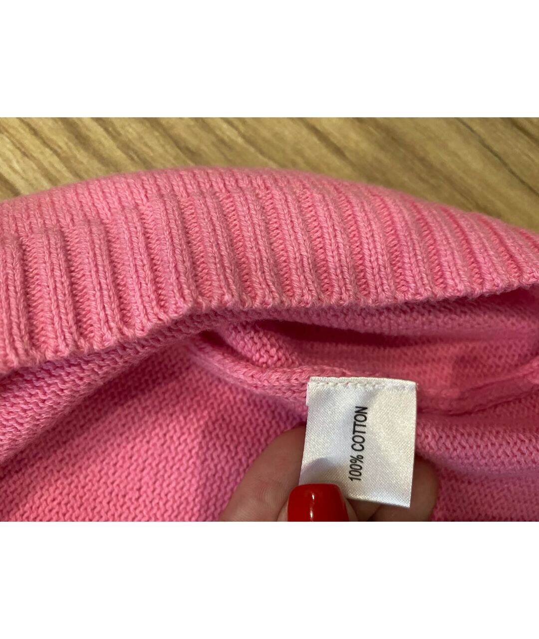 BURBERRY Розовый хлопковый джемпер / свитер, фото 4