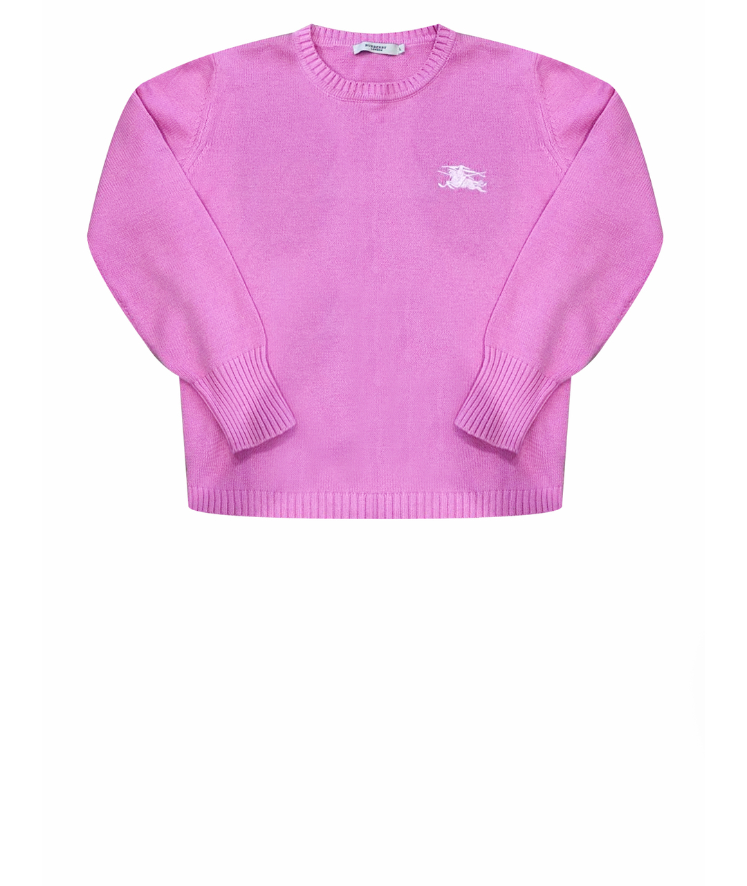 BURBERRY Розовый хлопковый джемпер / свитер, фото 1