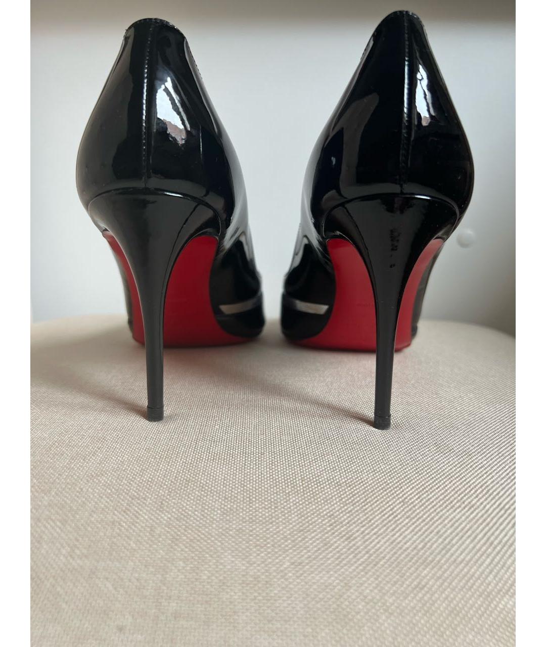 CHRISTIAN LOUBOUTIN Черные туфли из лакированной кожи, фото 4