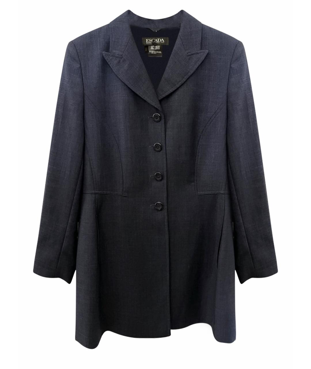 ESCADA Темно-синий шерстяной жакет/пиджак, фото 1