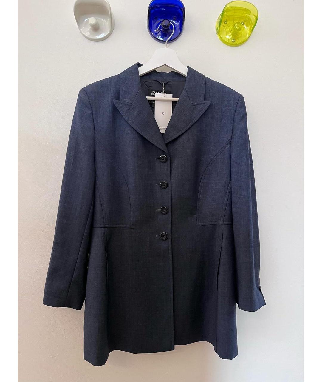 ESCADA Темно-синий шерстяной жакет/пиджак, фото 7