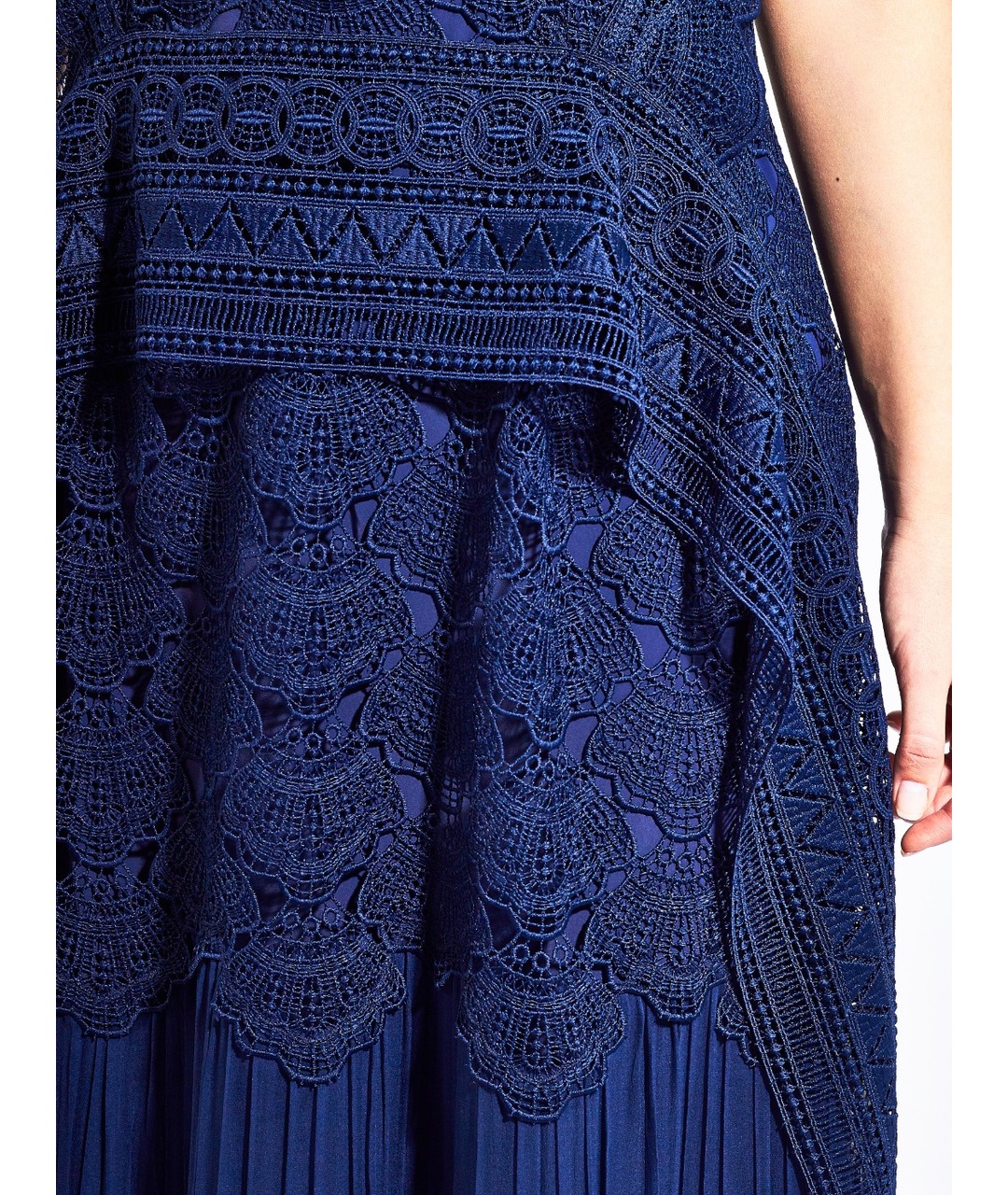 ALBERTA FERRETTI Синее шелковое платье, фото 4