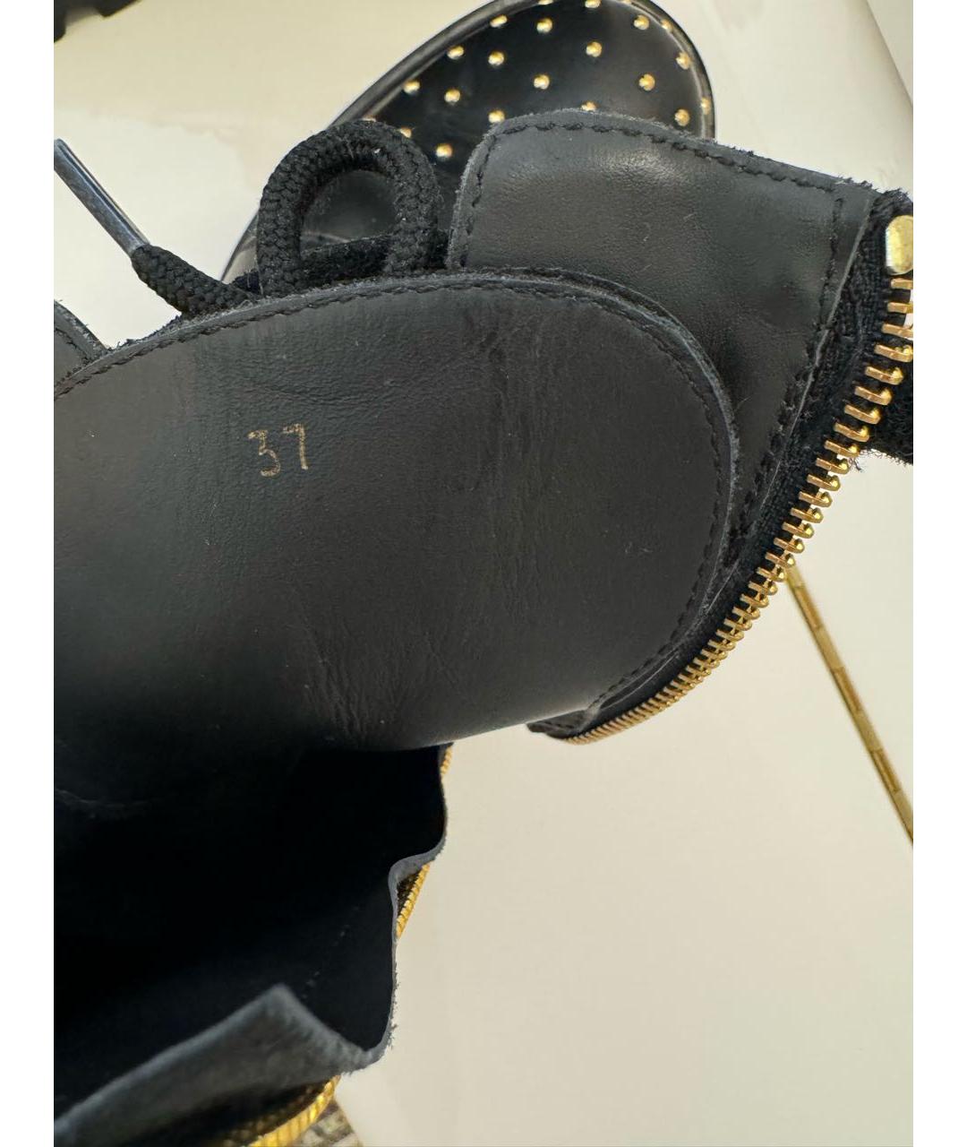 BALMAIN Черные кожаные ботинки, фото 3