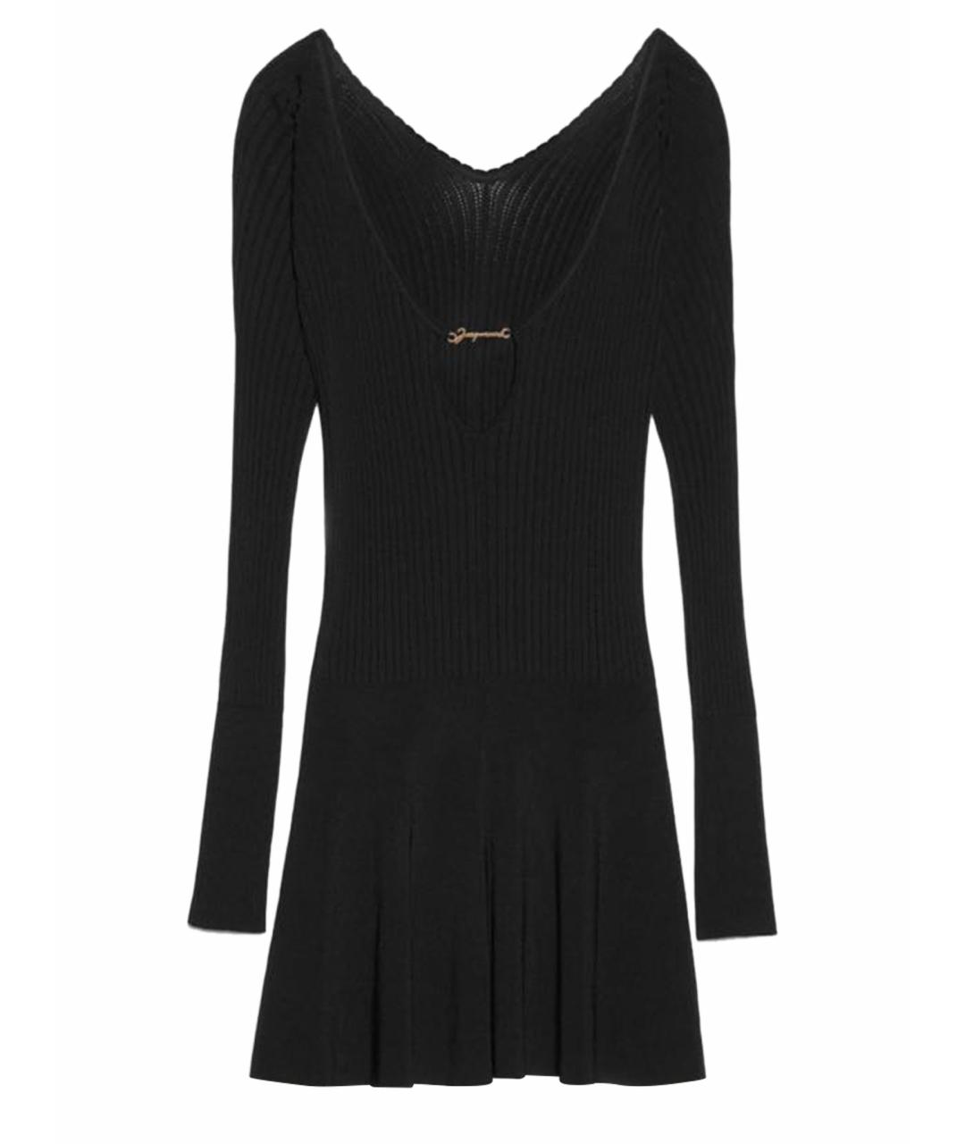 JACQUEMUS Черное вискозное повседневное платье, фото 1