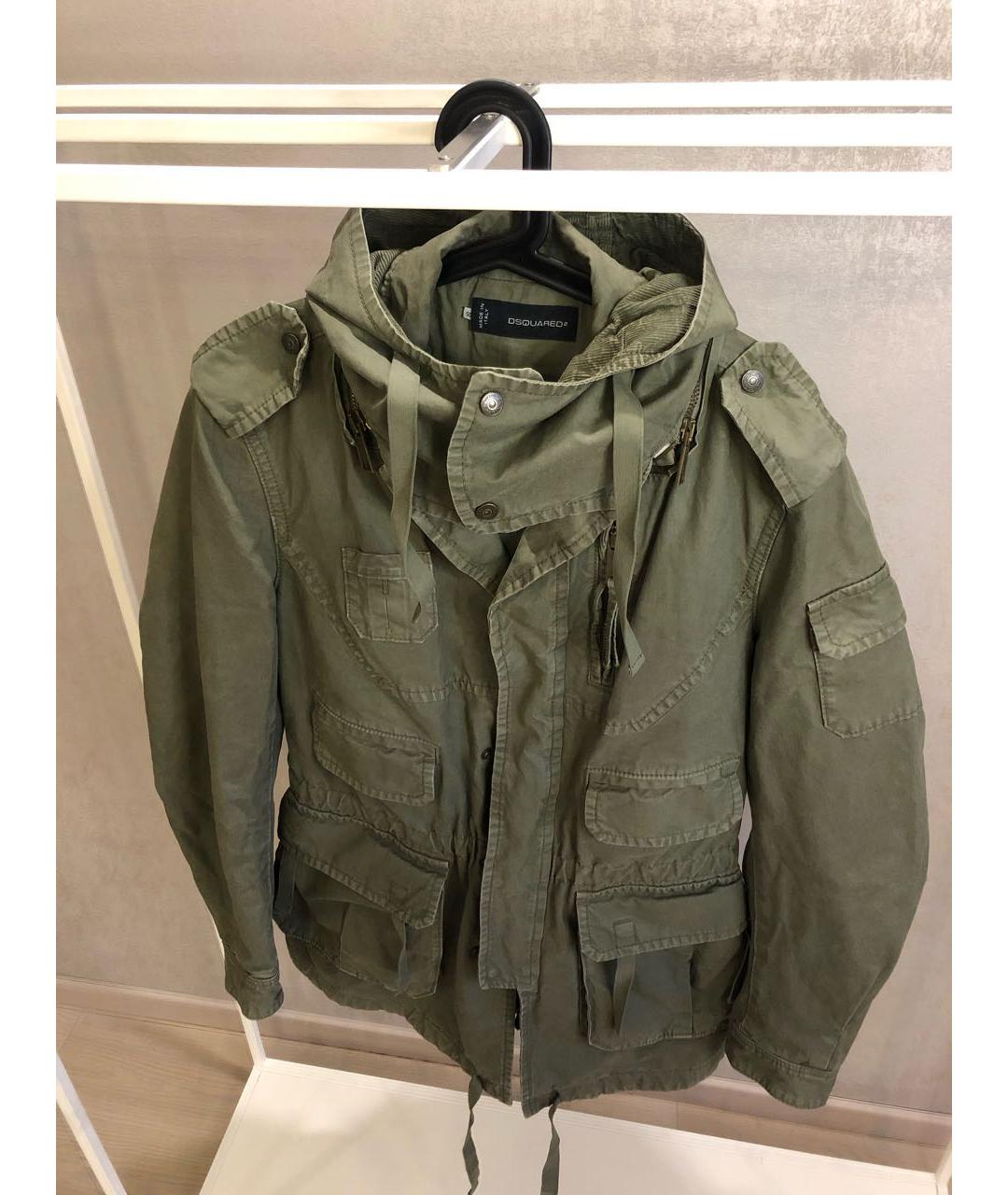 DSQUARED2 Хаки хлопковая парка, фото 2