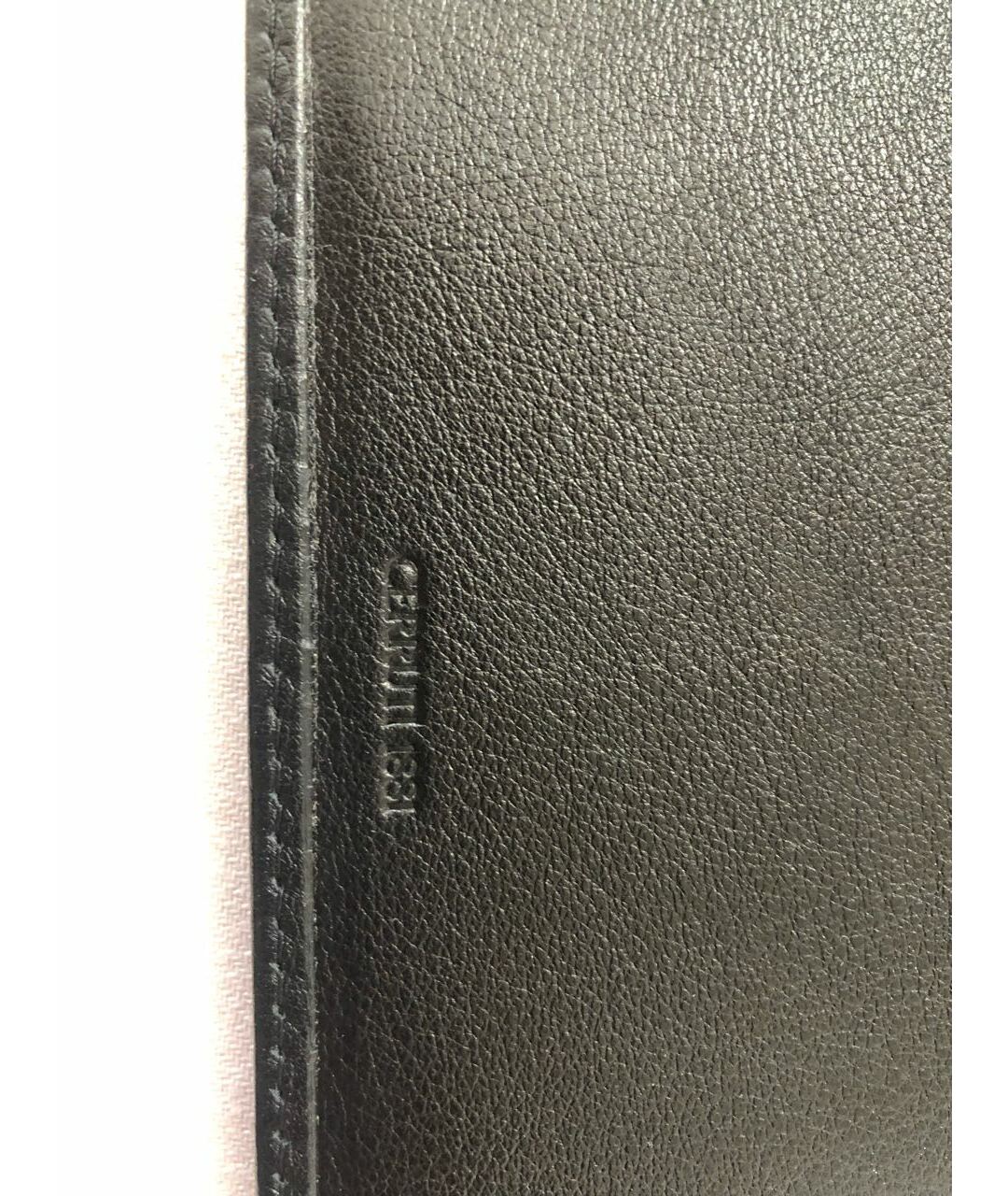 CERRUTI 1881 Черный кожаный кошелек, фото 5