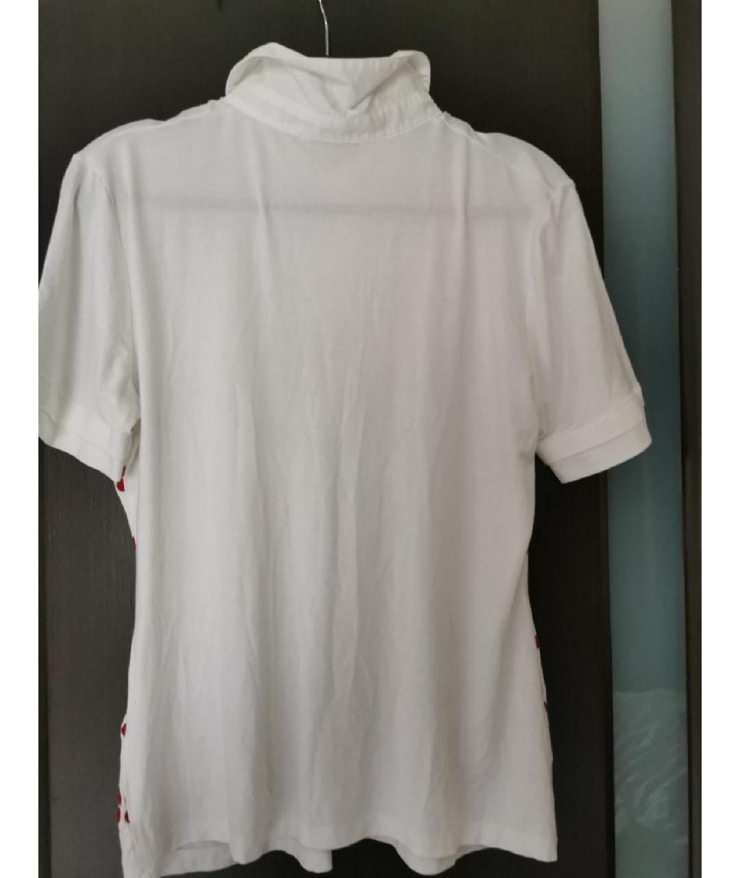 ANGELO MARANI Белая хлопко-эластановая футболка, фото 2