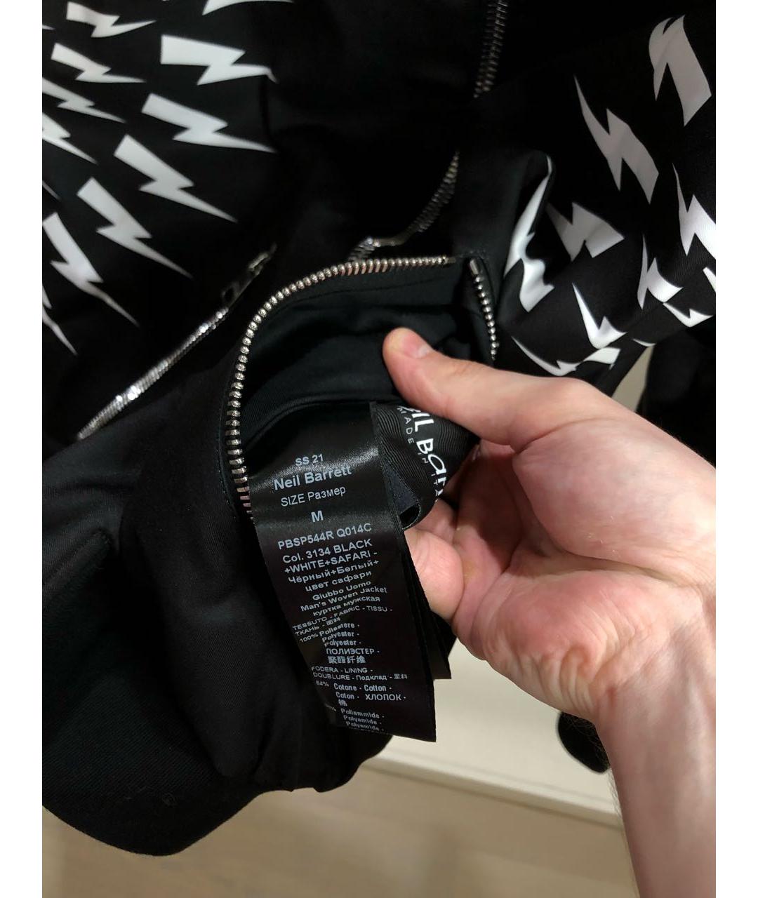 NEIL BARRETT Черная полиэстеровая куртка, фото 7