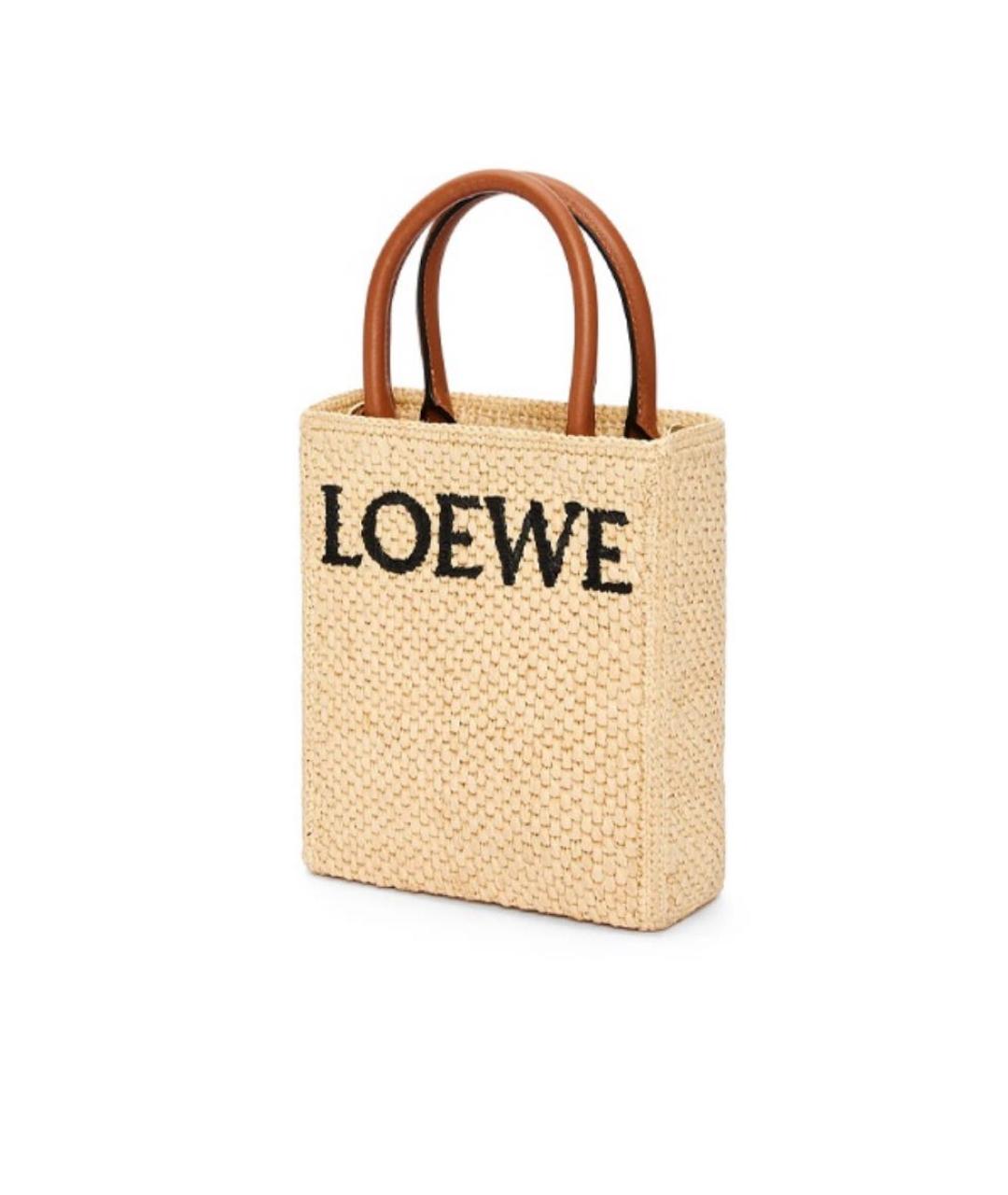 LOEWE Бежевая сумка тоут, фото 2