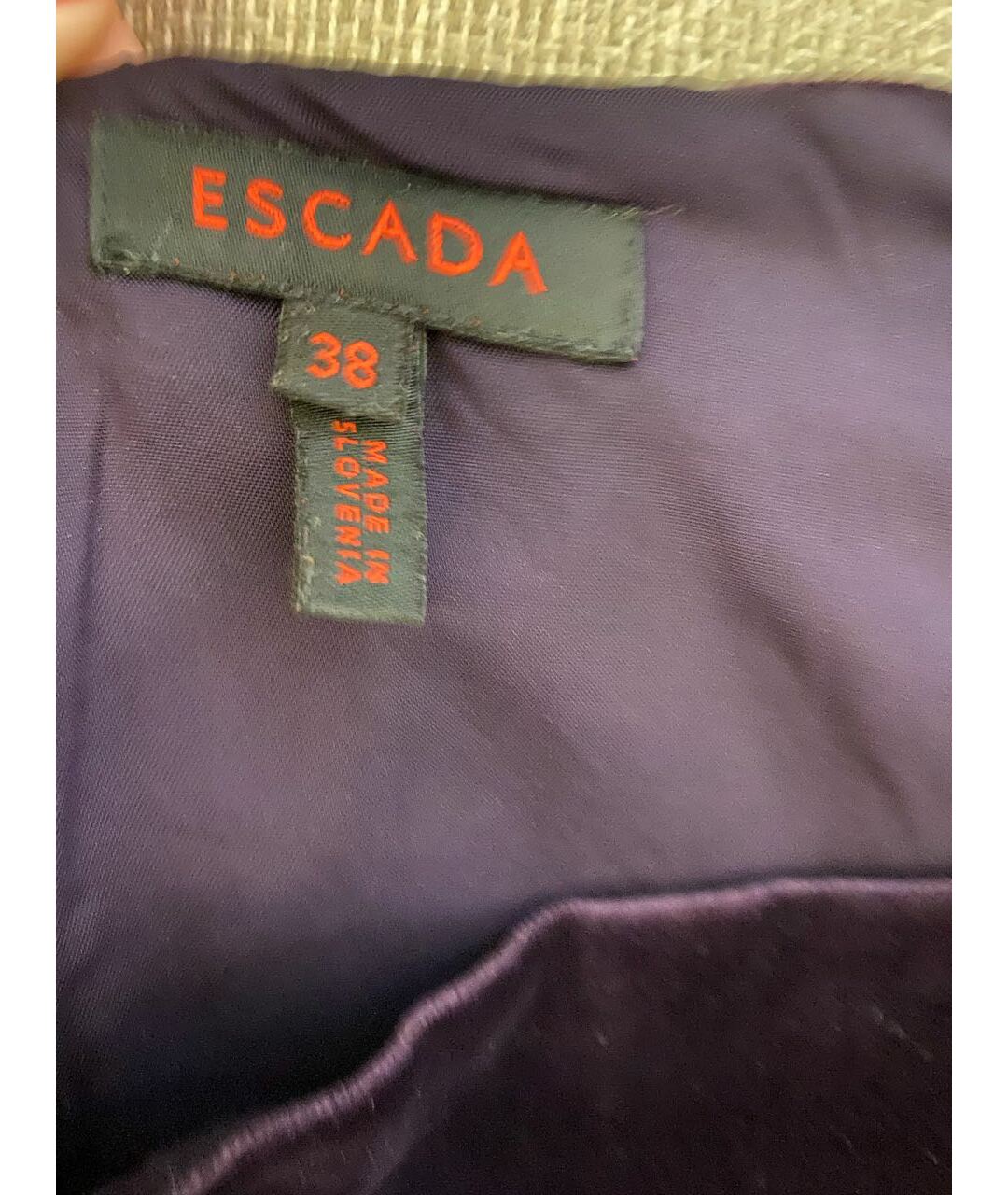 ESCADA Фиолетовая бархатная юбка миди, фото 4