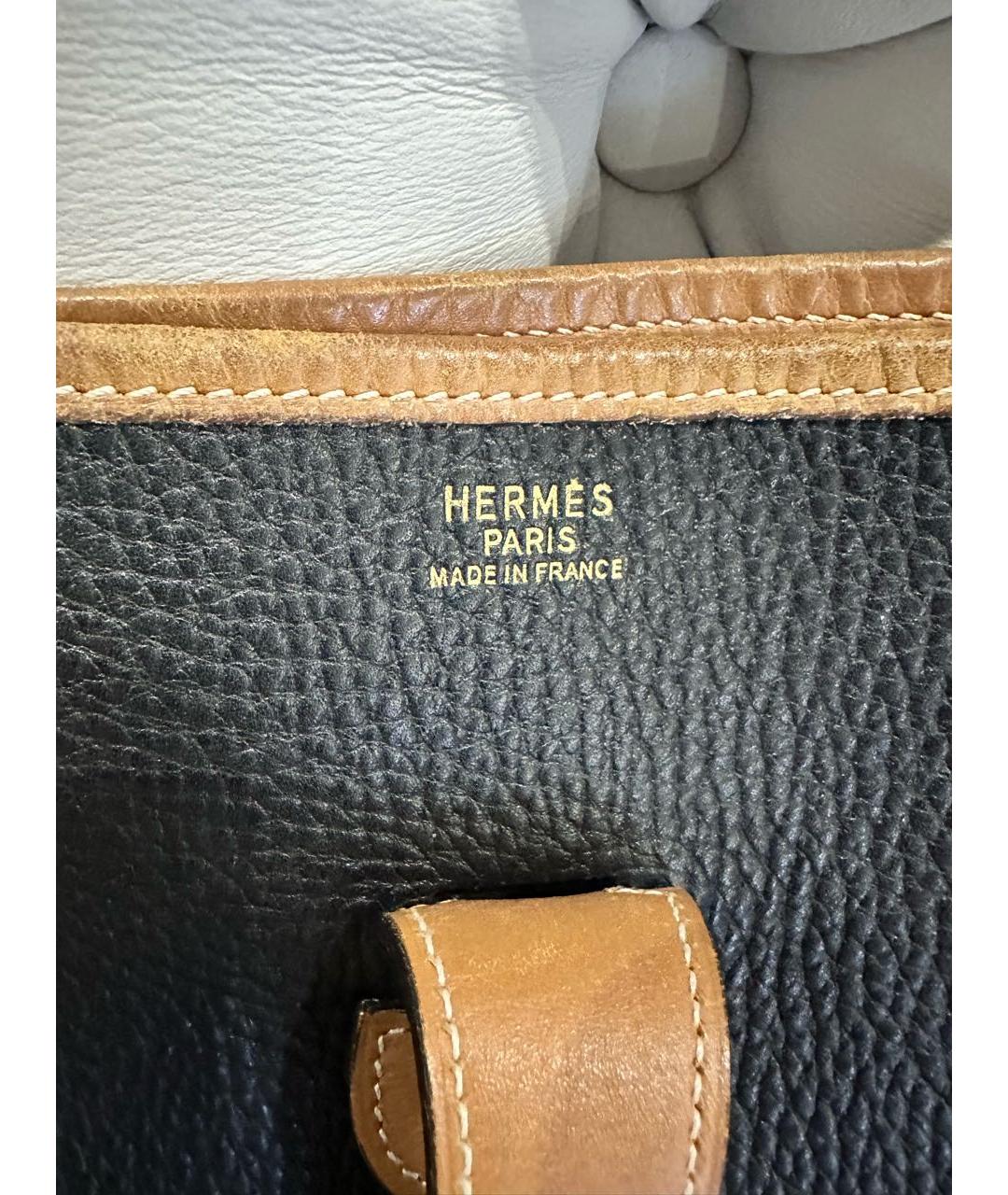 HERMES PRE-OWNED Черная кожаная сумка через плечо, фото 4