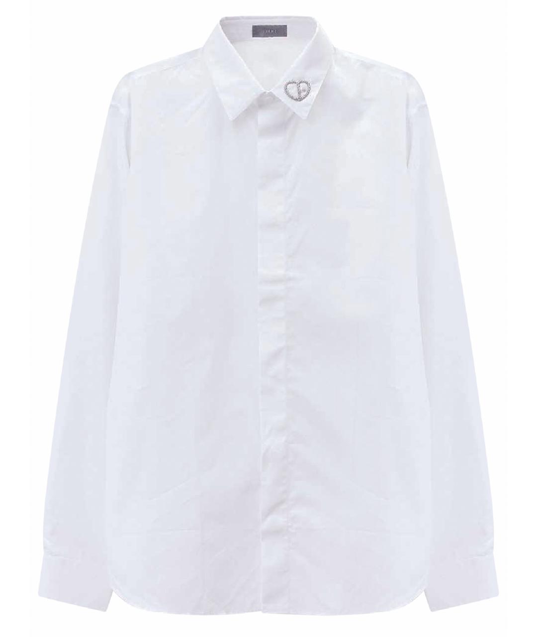 CHRISTIAN DIOR Белая хлопковая классическая рубашка, фото 1