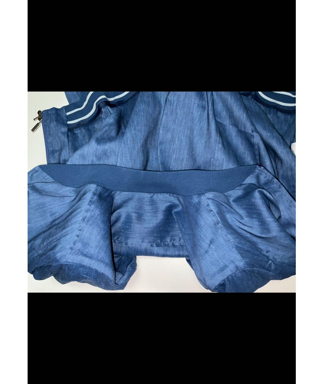 ZILLI Синяя льняная куртка, фото 7