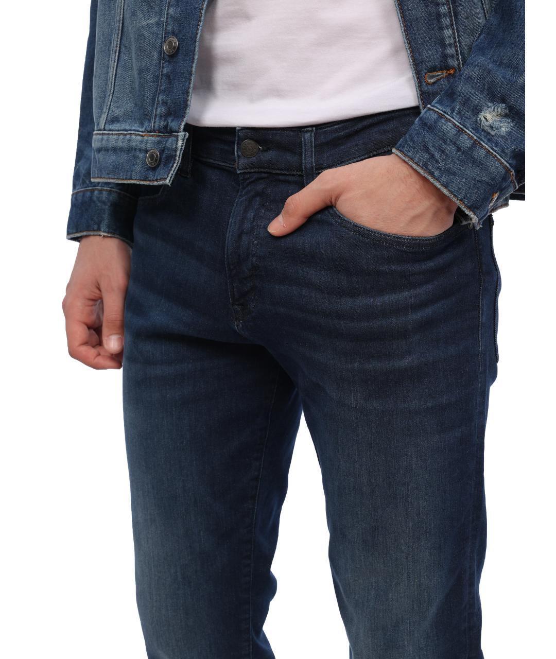 HUGO BOSS Темно-синие прямые джинсы, фото 2