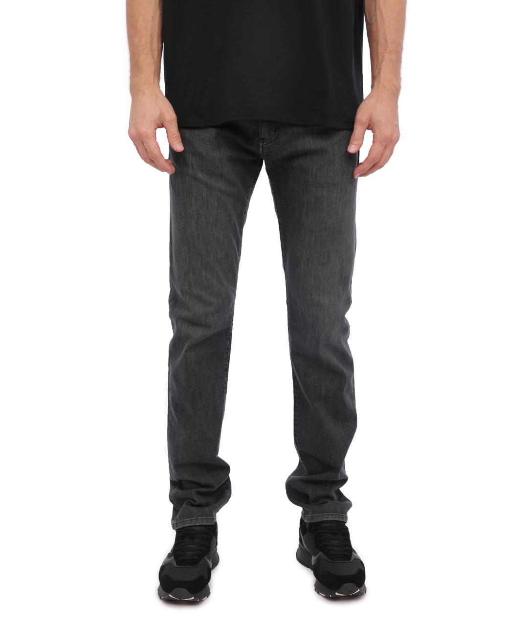 EMPORIO ARMANI Серые прямые джинсы, фото 6