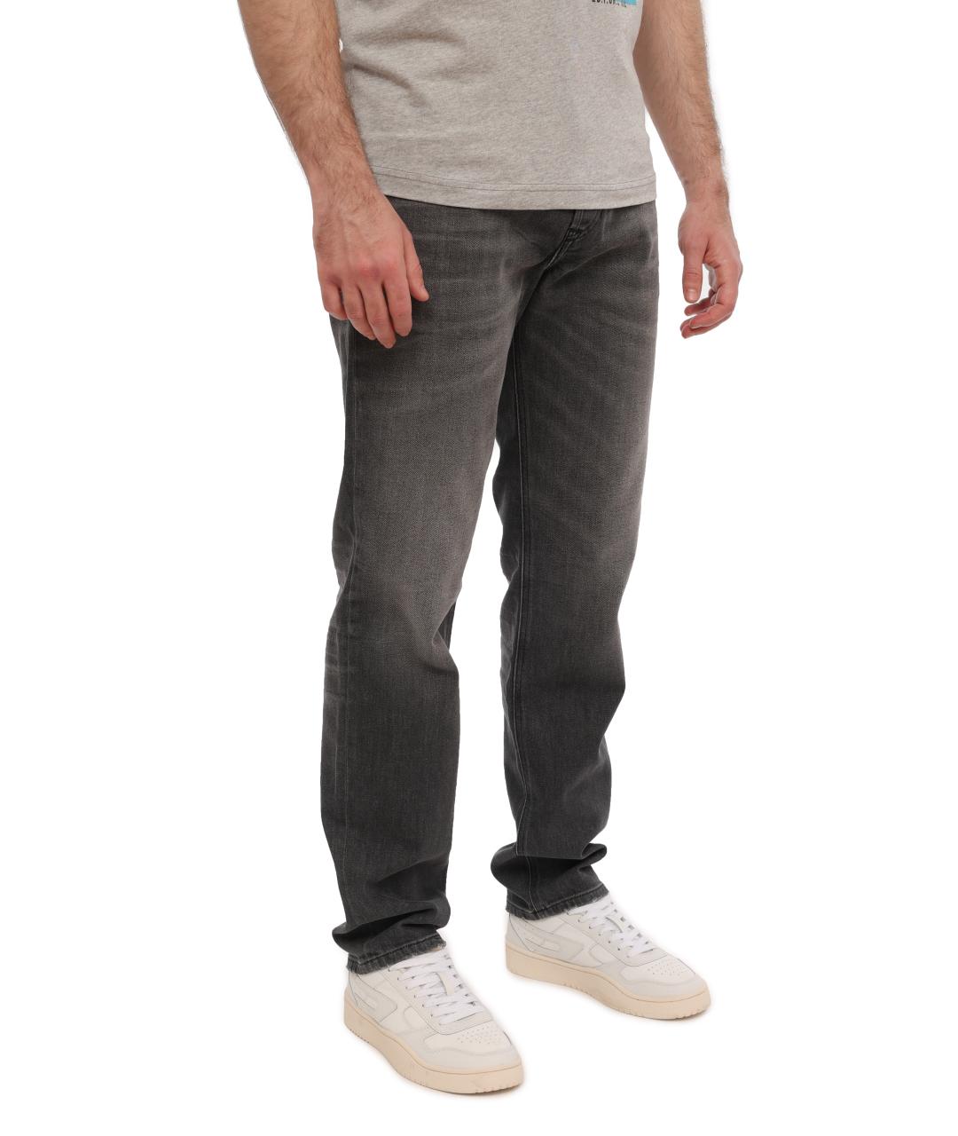 DIESEL Серые прямые джинсы, фото 3