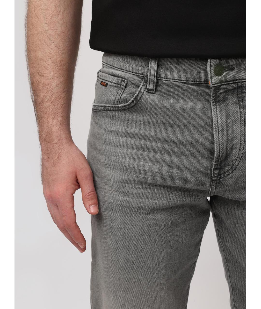 HUGO BOSS Серые прямые джинсы, фото 3