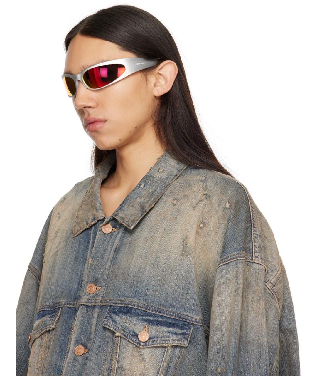 BALENCIAGA Металлические солнцезащитные очки, фото 7