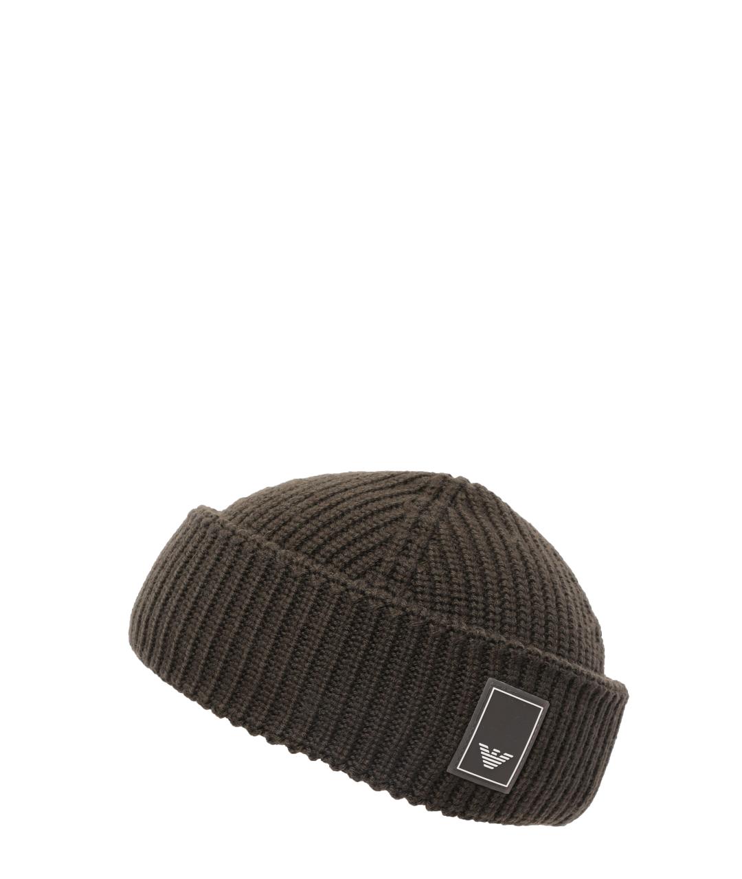 EMPORIO ARMANI Хаки шапка, фото 4