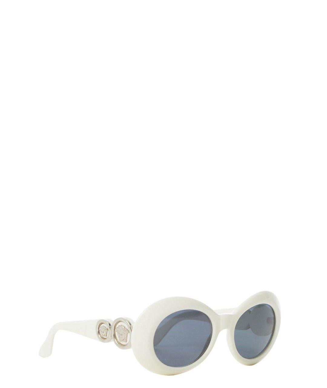 VERSACE Белые пластиковые солнцезащитные очки, фото 3