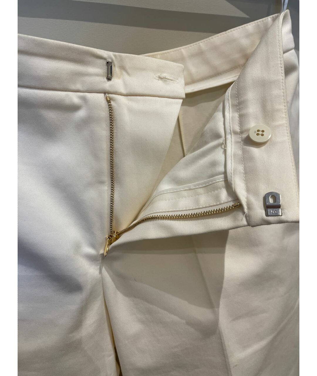 CHLOE Бежевые хлопковые прямые брюки, фото 3
