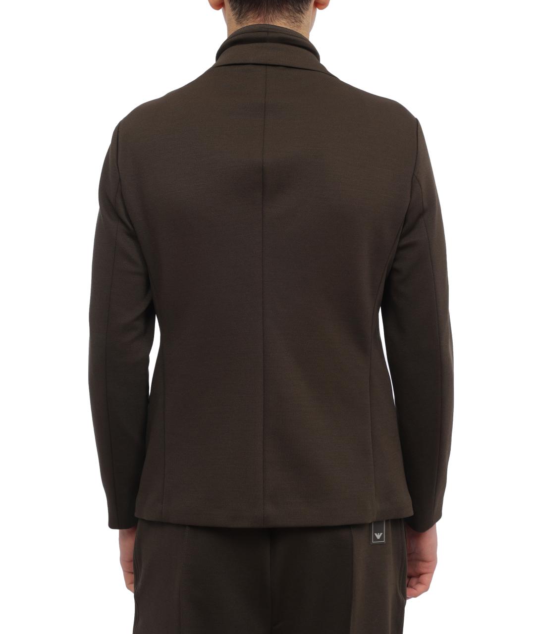 EMPORIO ARMANI Хаки пиджак, фото 3