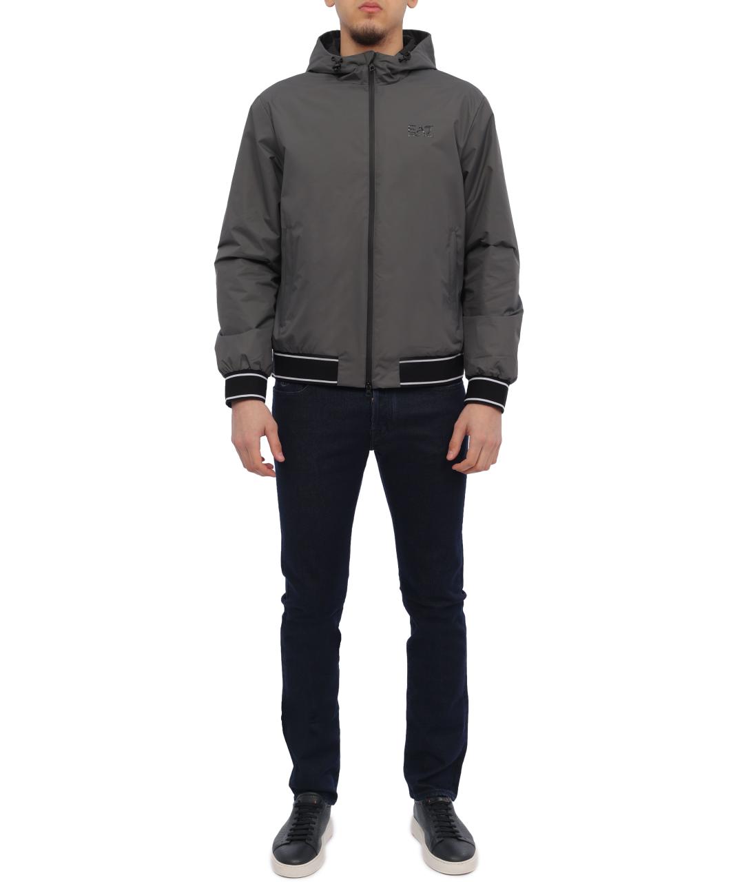 EA7 Серая куртка, фото 7