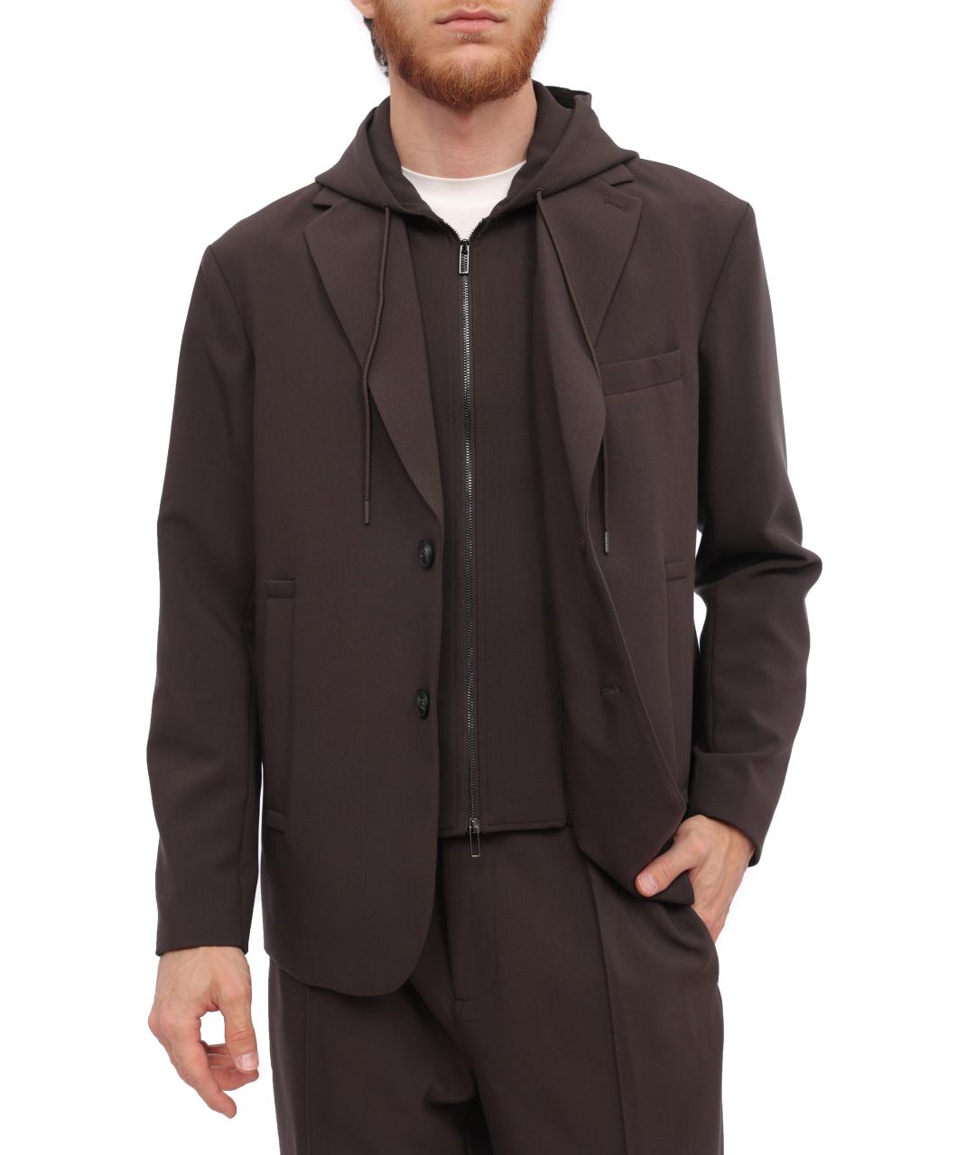 EMPORIO ARMANI Коричневый пиджак, фото 6